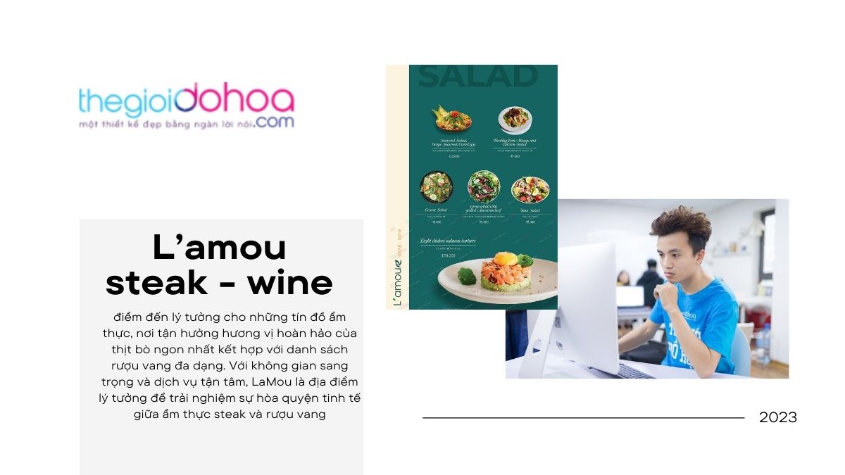Dự án thiết kế menu Nhà hàng L’amou steak – wine